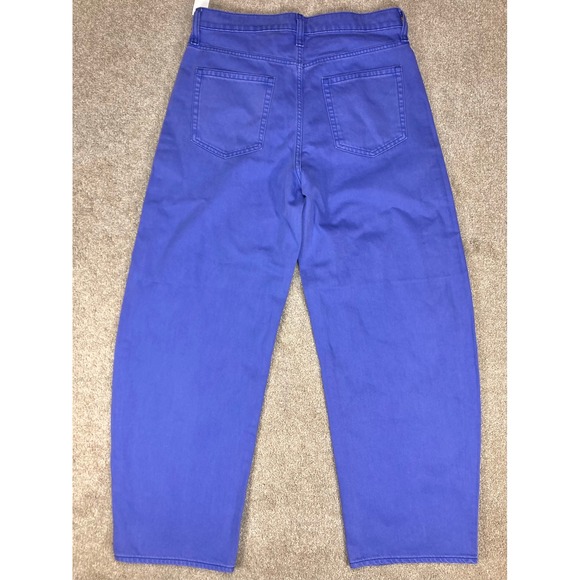 GAP Barrel High Rise Jeans Women 30 Blue No Stretch Tapered Leg Denim NEW - Picture 5 of 15